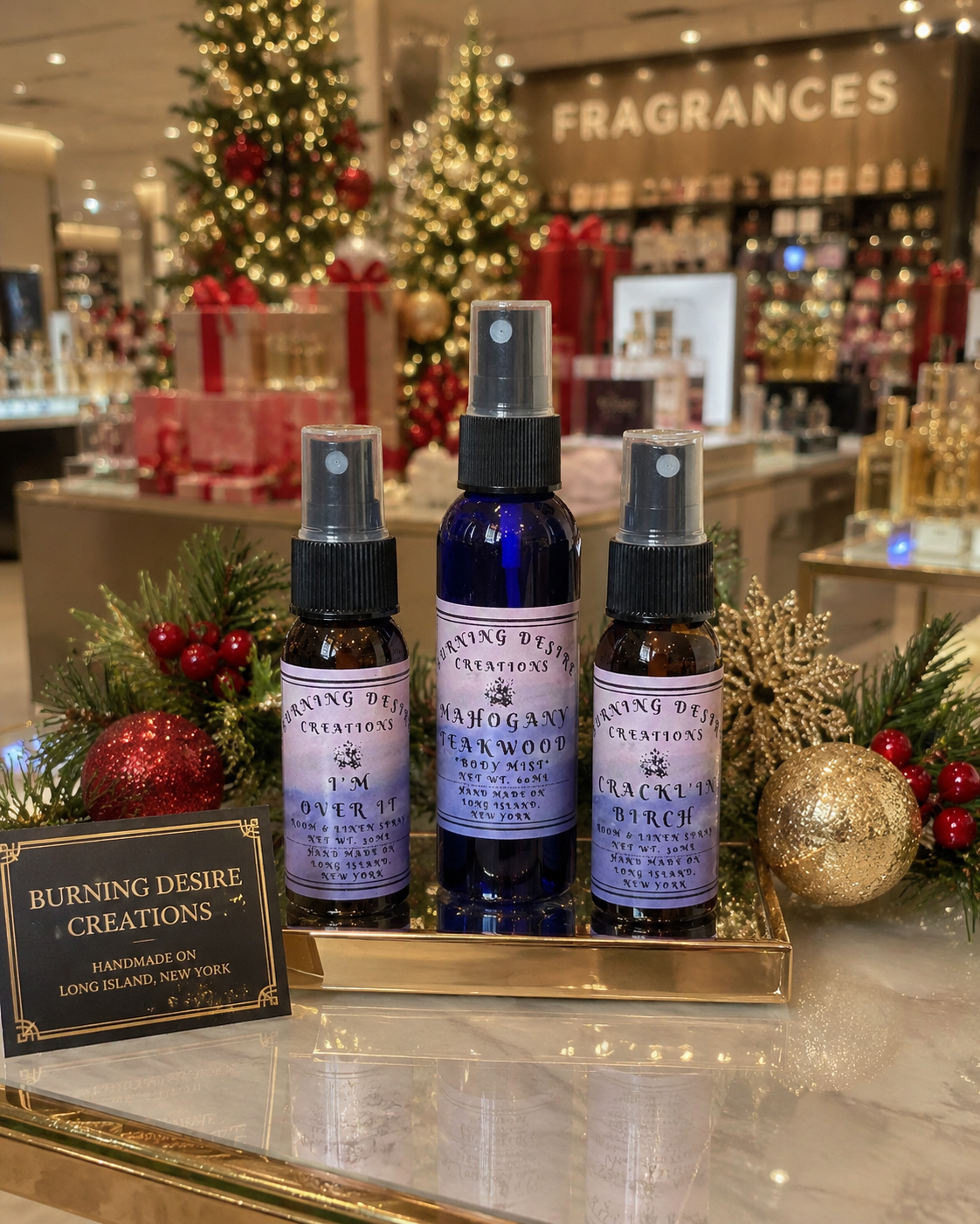 Burning Desire Body Mist Spray bottles